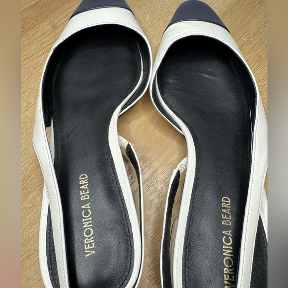 Veronica Beard Cecile Leather Cap-toe Slingback - Picture 4 of 11